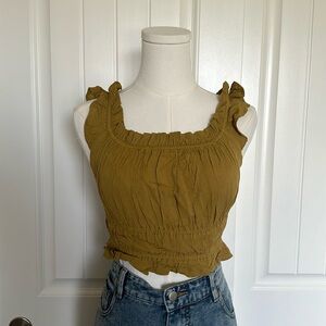 Cropped ruffle top